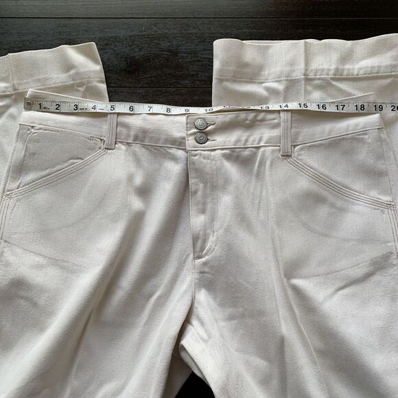 VTG Eddie Bauer Women's Size 16R White Flared Jeans Pants (Measures 37W x 32.5L) - Picture 8 of 11